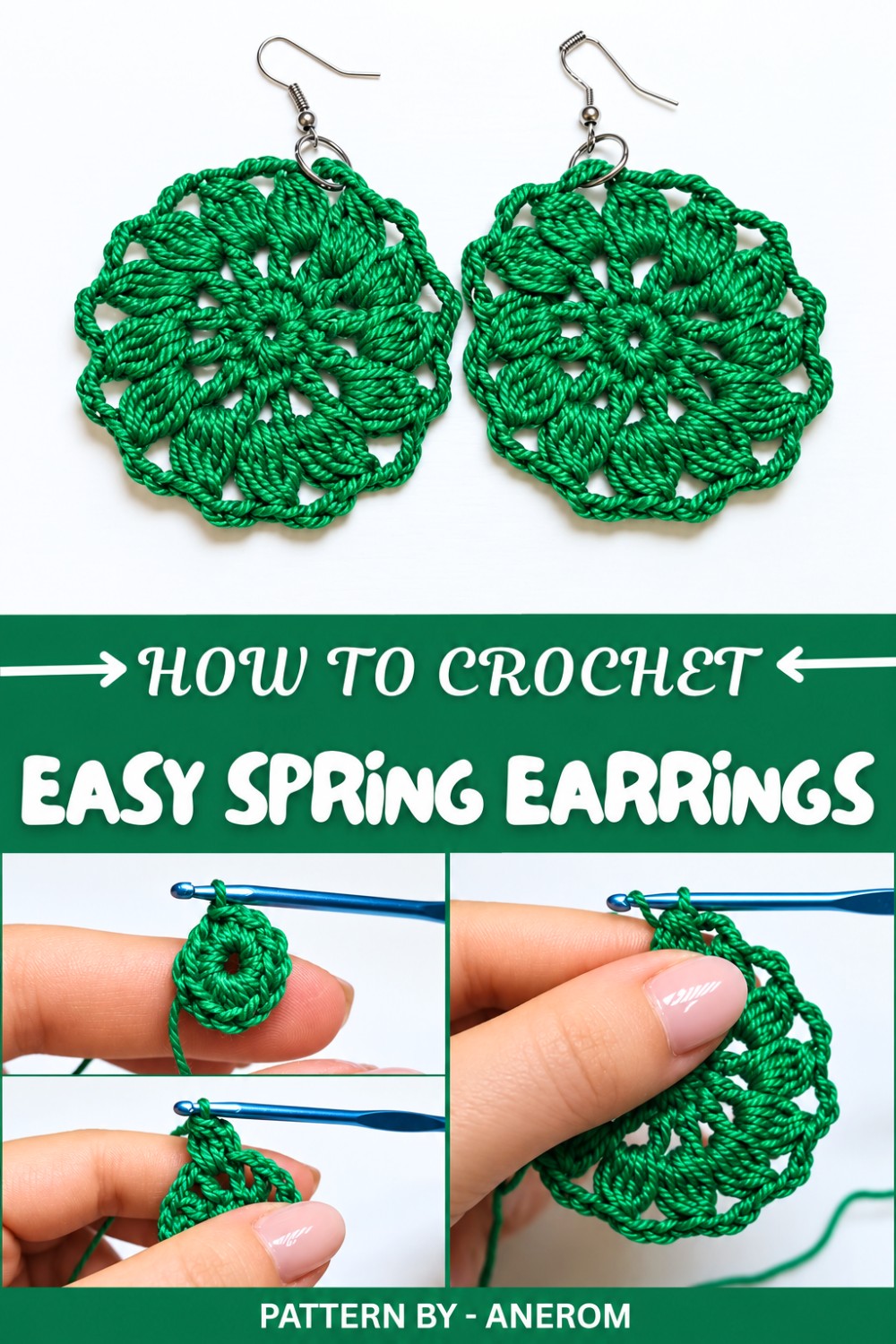 Spring Crochet Earrings Pattern