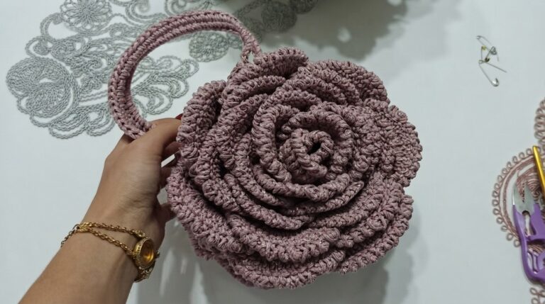 Super Crochet Flower Bag Pattern 7
