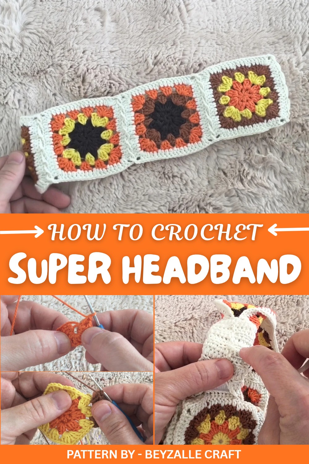 Super Crochet Headband Pattern